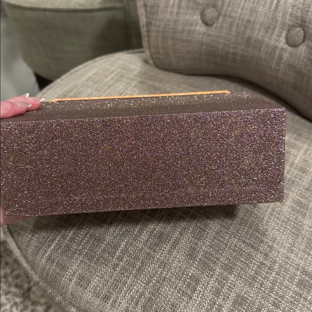 Anastasia Glitter Makeup Box with Gold and Purple